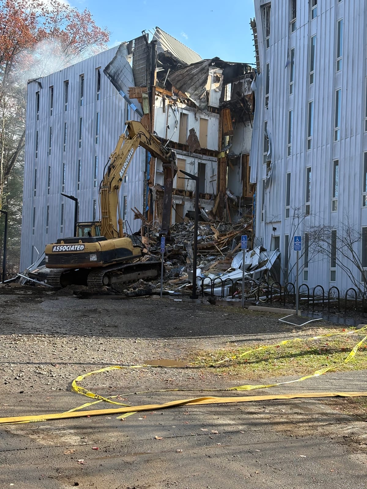 UMass Apartments Demolished After Fire